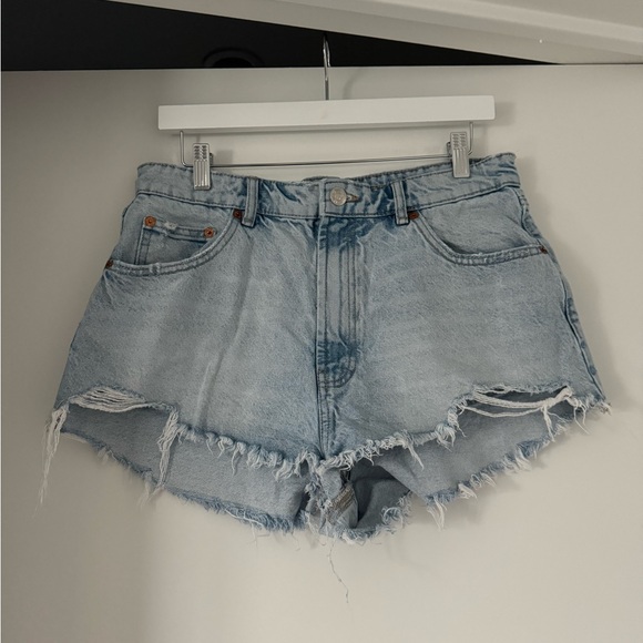 Zara Light Denim High Rise Cutoff Shorts - Picture 1 of 4